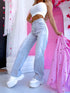 Jeans "DOUBLE" HM6733-2- LIGHT GRAY